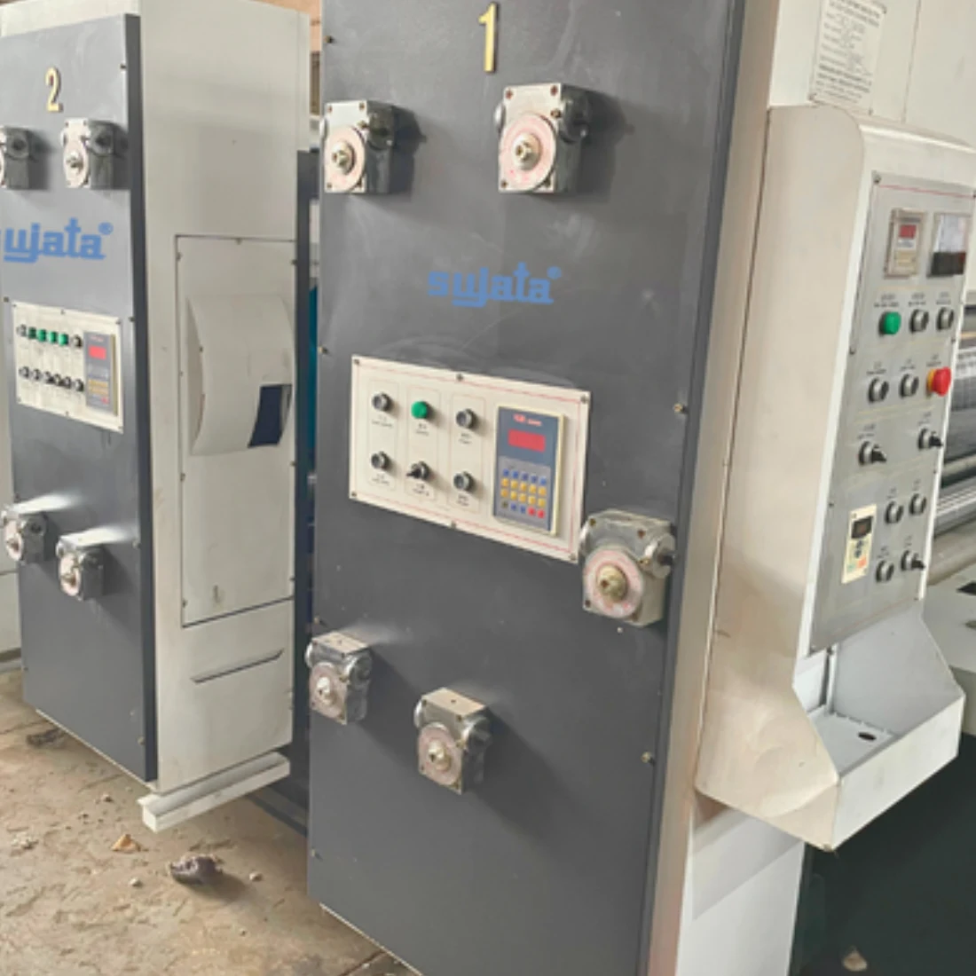 1/2/3/4 Color Printer Slotter with Rotary Die Cutter with Chain Feeder