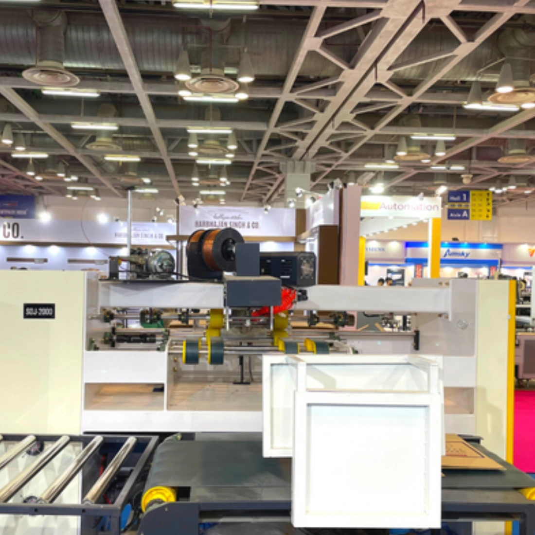 Semi Automatic Box Stitching Machine with Auto Lift Table