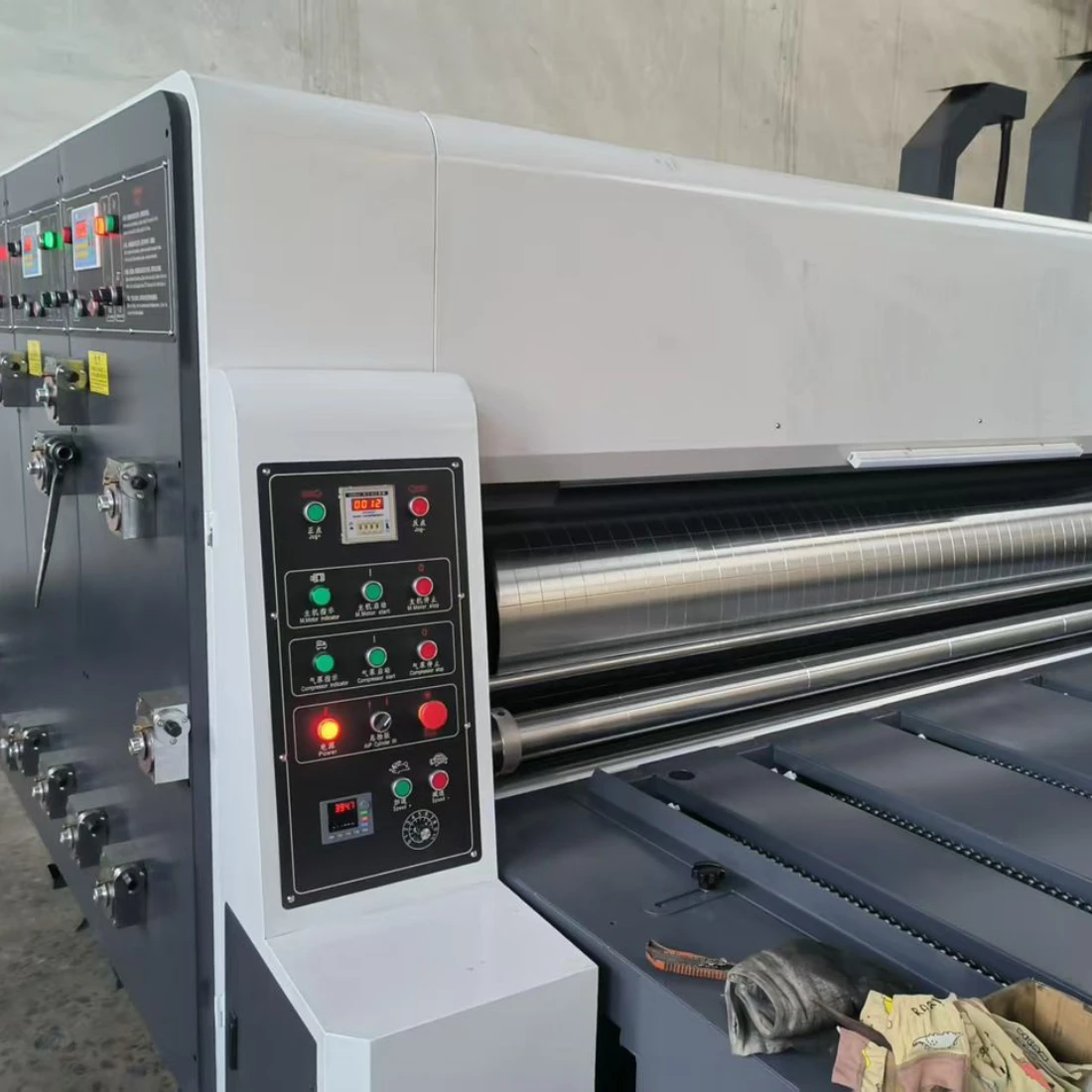 1/2/3/4 Color Printer Slotter Machine with Chain Feeder