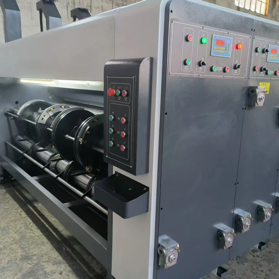 1/2/3/4 Color Printer Slotter Machine with Chain Feeder